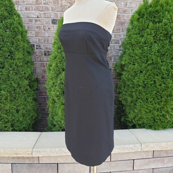 Club Monaco Collection Black Strapless Dress 6 - Picture 1 of 5